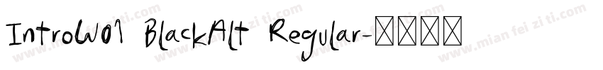IntroW01 BlackAlt Regular字体转换